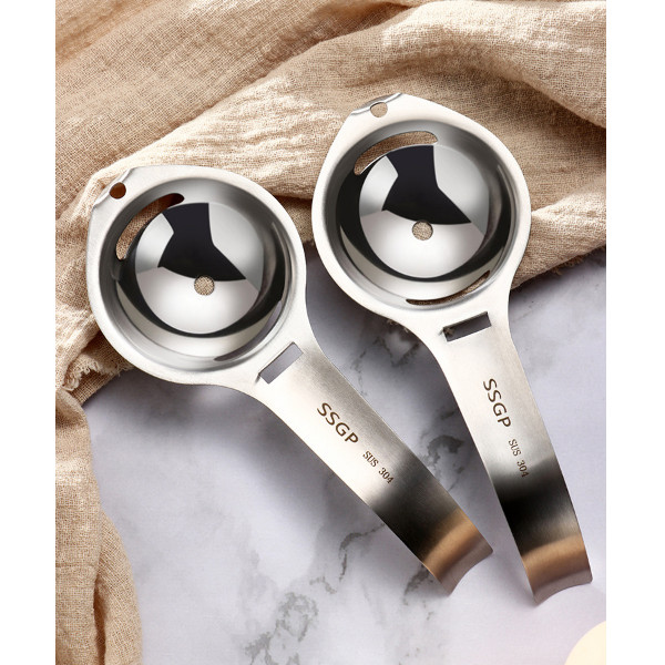 Set 2 tách lòng đỏ trứng gà inox 304 - 17x7cm 46g