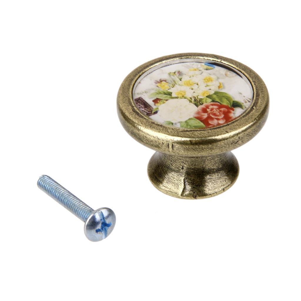 4-6pack Assorted Vintage Brass Wardrobe Cabinet Door Cupboard Drawer Handle Knob