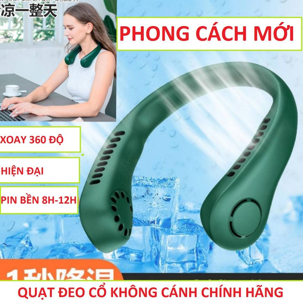 Quạt mini đeo cổ không cánh FA12 - Biên độ thổi rộng 360 độ, kết cấu dẫn gió dốc nghiêng tạo cảm giác mát mẻ sang trọng