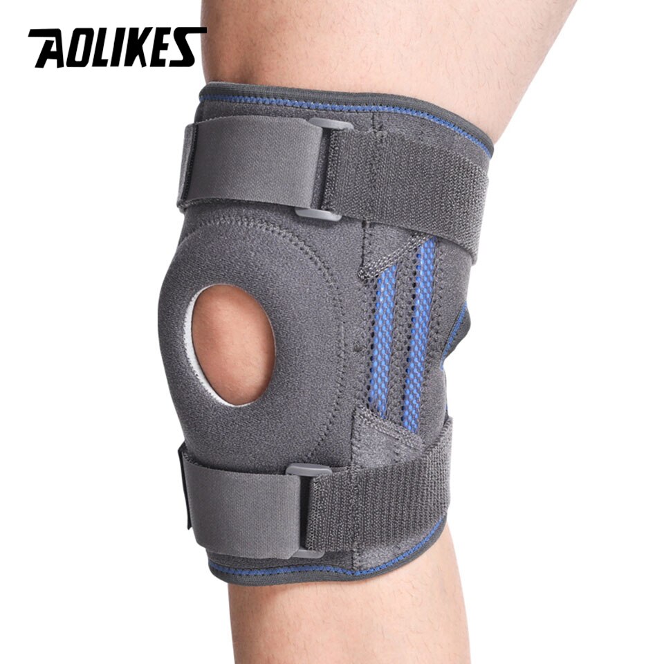 Bó Gối Thể Thao Aolikes Kneepad Có Lò Xo Trợ Lực Và Dây Quấn Cố Định (1 Chiếc)