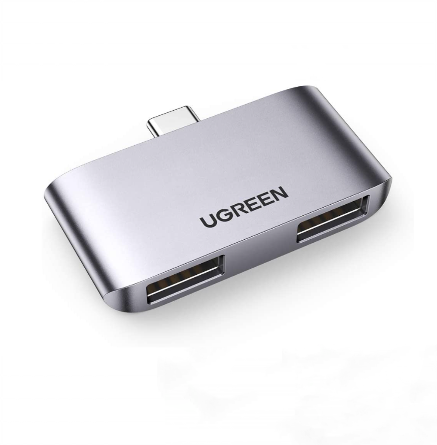 Đầu chuyển đổi USB type C sang 2 cổng USB3.0 hãng UGREEN CM412 10912 - Hàng chính hãng