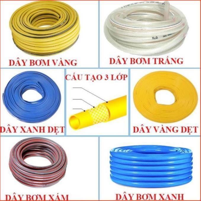 Bộ dây tăng áp 3 lần vòi xịt nước rửa xe, tưới cây loại 15m (cút nhựa nối nhựa đen) 206843