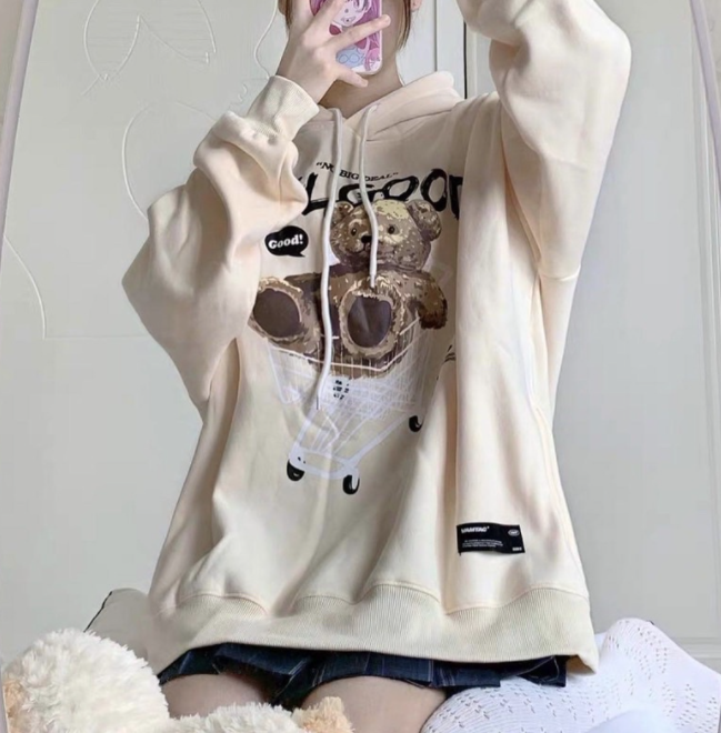 Áo Hoodie Nỉ Lót Bông form rộng Gấu Feel Good (nam nữ đều mặc đc), Áo Hoodie GYG Unisex Feel Good No Big Deal Form Rộng Oversize Phong Cách Hàn Quốc