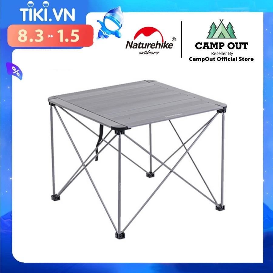 Bàn dã ngoại cắm trại Naturehike campoutvn xếp gấp gọn NH16Z016 du lịch khung nhôm nhẹ bề mặt chắc chắn A104