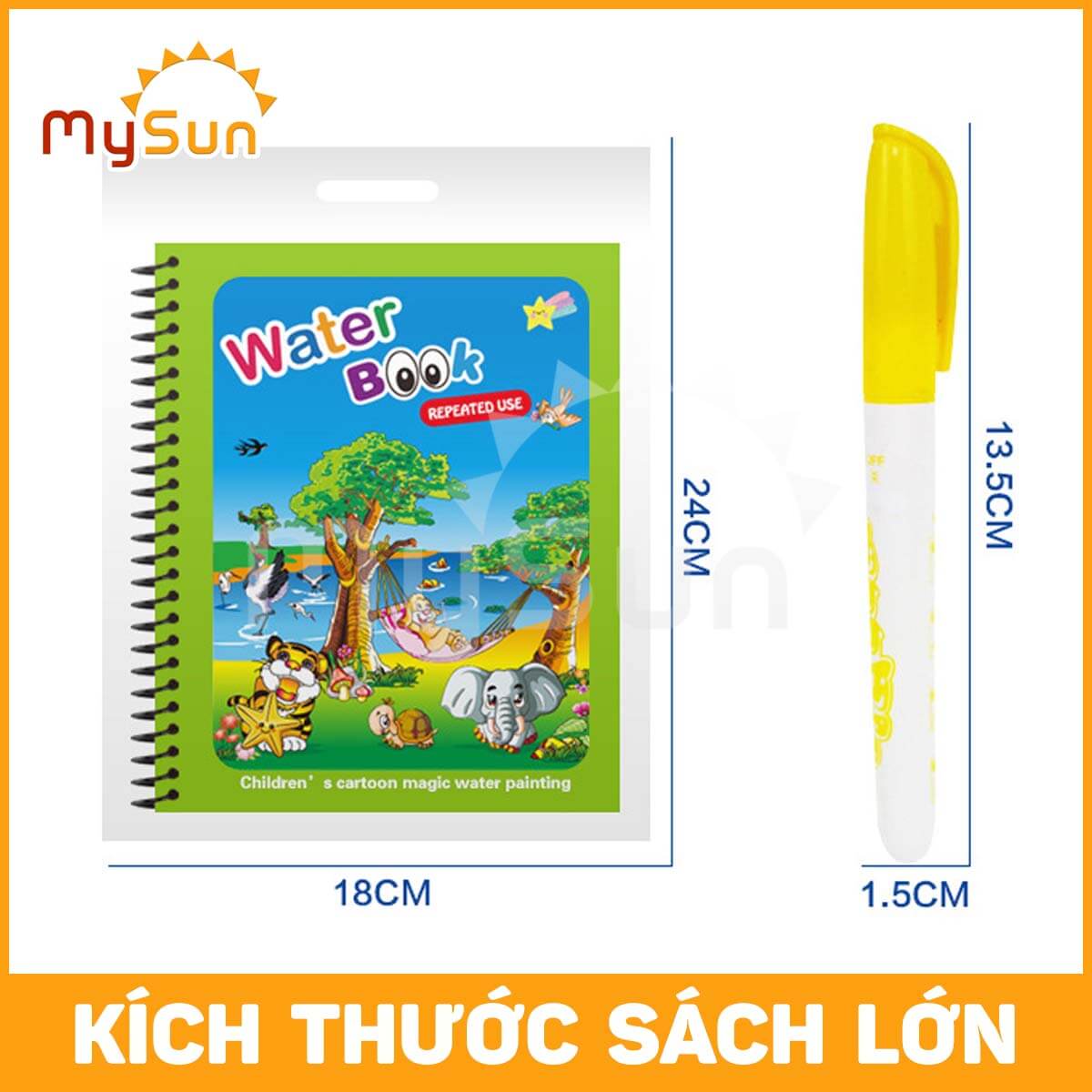 Sách tranh tô màu nước bút ma thuật thần kỳ diệu cho bé 2 3 4 5 tuổ