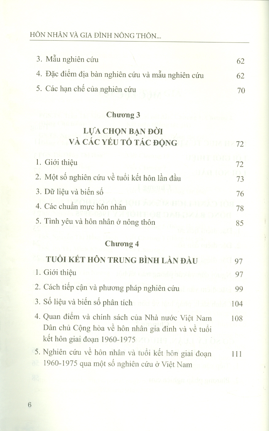 HÔN NHÂN VÀ GIA ĐÌNH Nông Thôn Đồng Bằng Bắc Bộ Giai Đoạn 1960 - 1975 (Sách chuyên khảo)