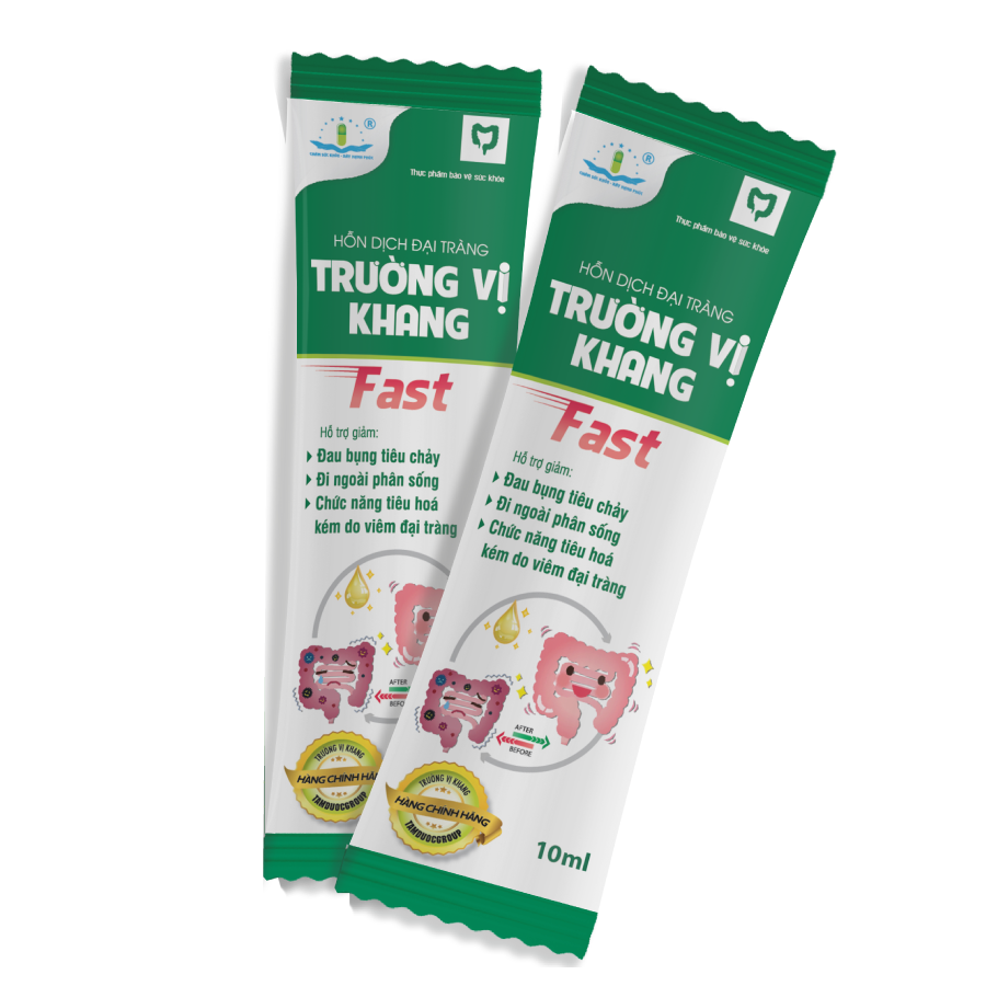 HỖN DỊCH ĐẠI TRÀNG TRƯỜNG VỊ KHANG FAST Hỗ Trợ Giảm Đau Bụng, Tiêu Chảy, Đi Ngoài Phân Sống, Viêm Đại Tràng Cấp & Mãn Tính