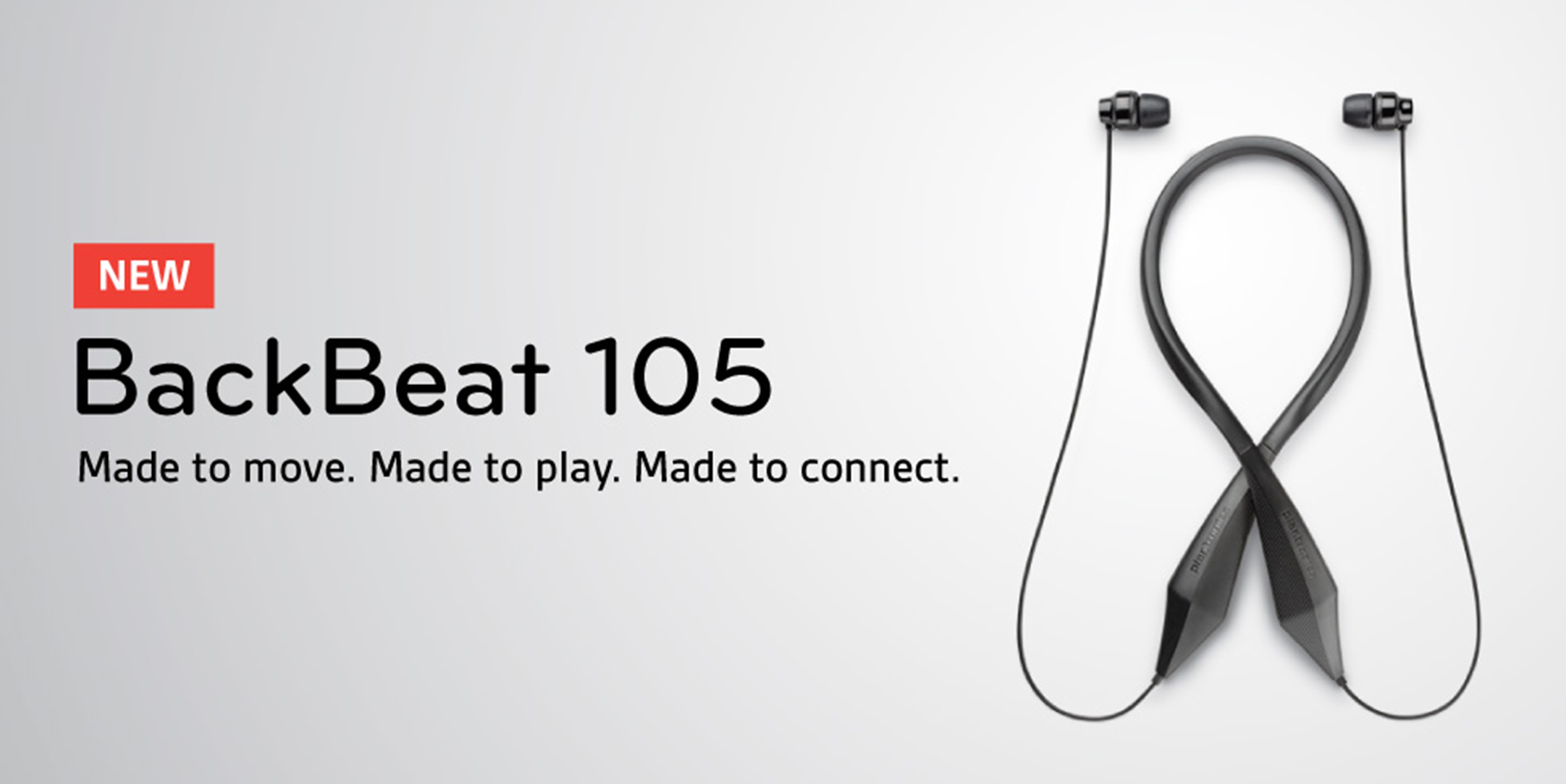 Tai nghe Bluetooth Plantronics BackBeat 105 (Đen) - Hàng Chính Hãng