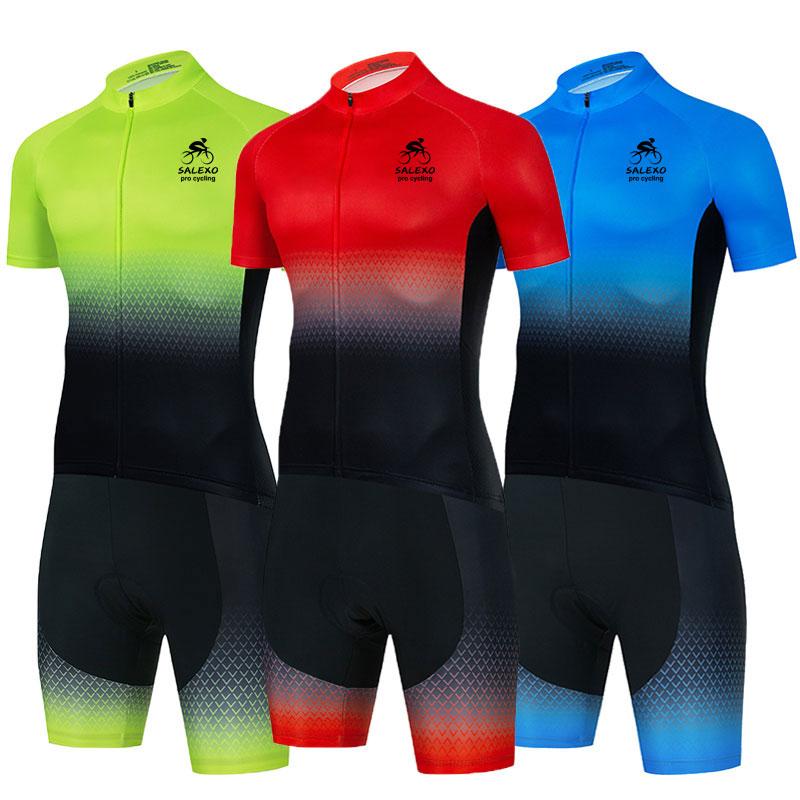 2023 Salexo ropa ciclismo mùa hè đàn ông đi xe đạp áo ngắn tay đua xe đạp leo núi quần áo xe đạp quần áo xe đạp Color: 8 Size: XS