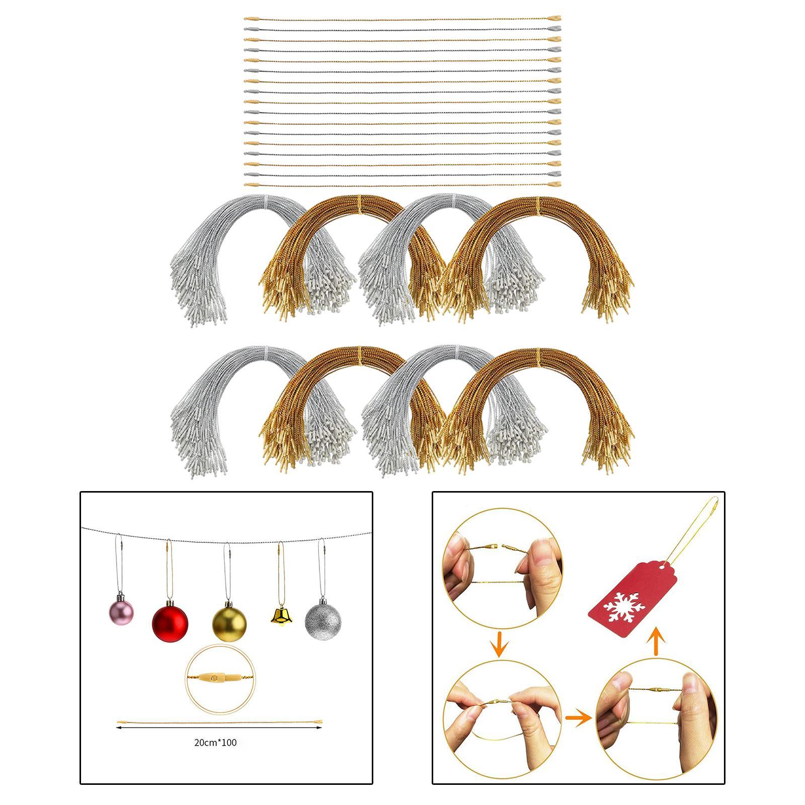 800Pcs Tag Rope Loop Tag Fasteners for Luggage Christmas Tree Accessory Toys