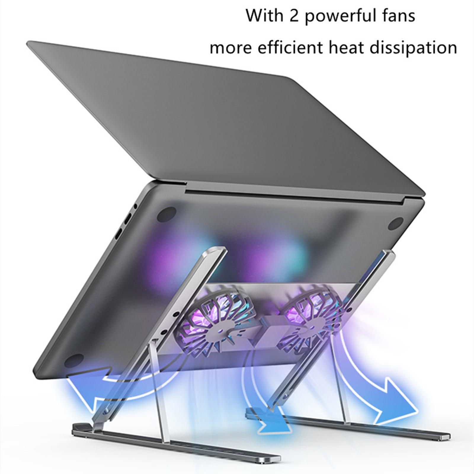 Laptop Stand Portable Folding with Removable Cooling Fan for Tablet