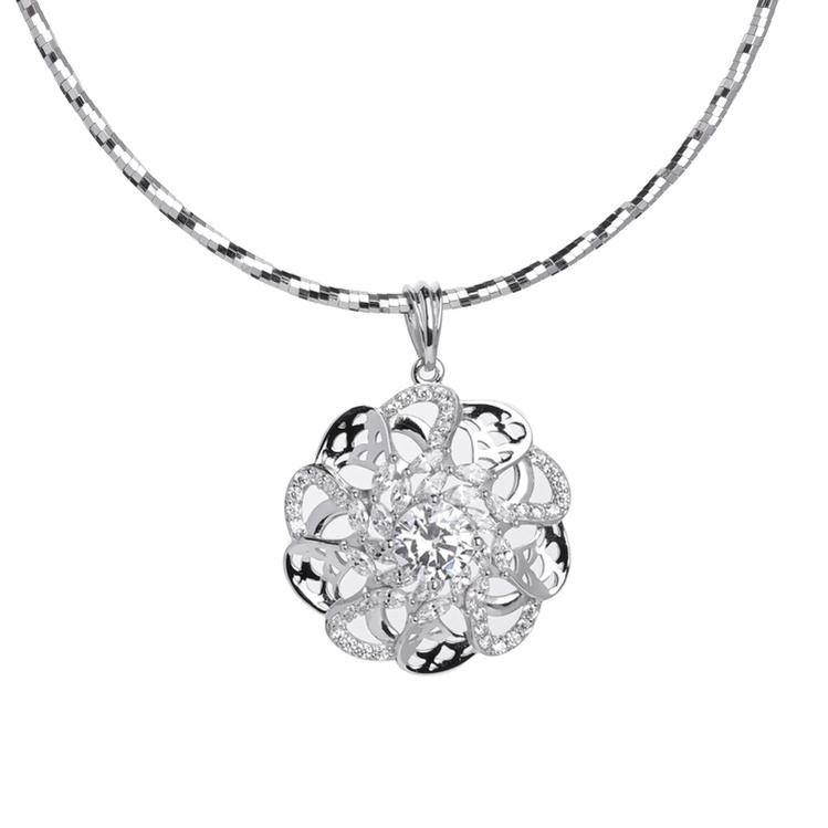 Mặt Dây Chuyền Nữ Bạc 925 Danny Jewelry Xi Bạch Kim DI4GZ015
