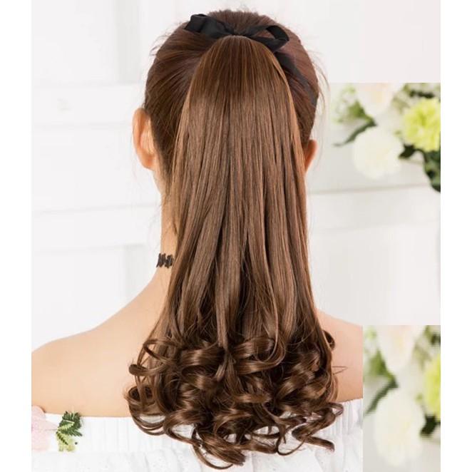 Tóc giả cột xoăn 48cm D15