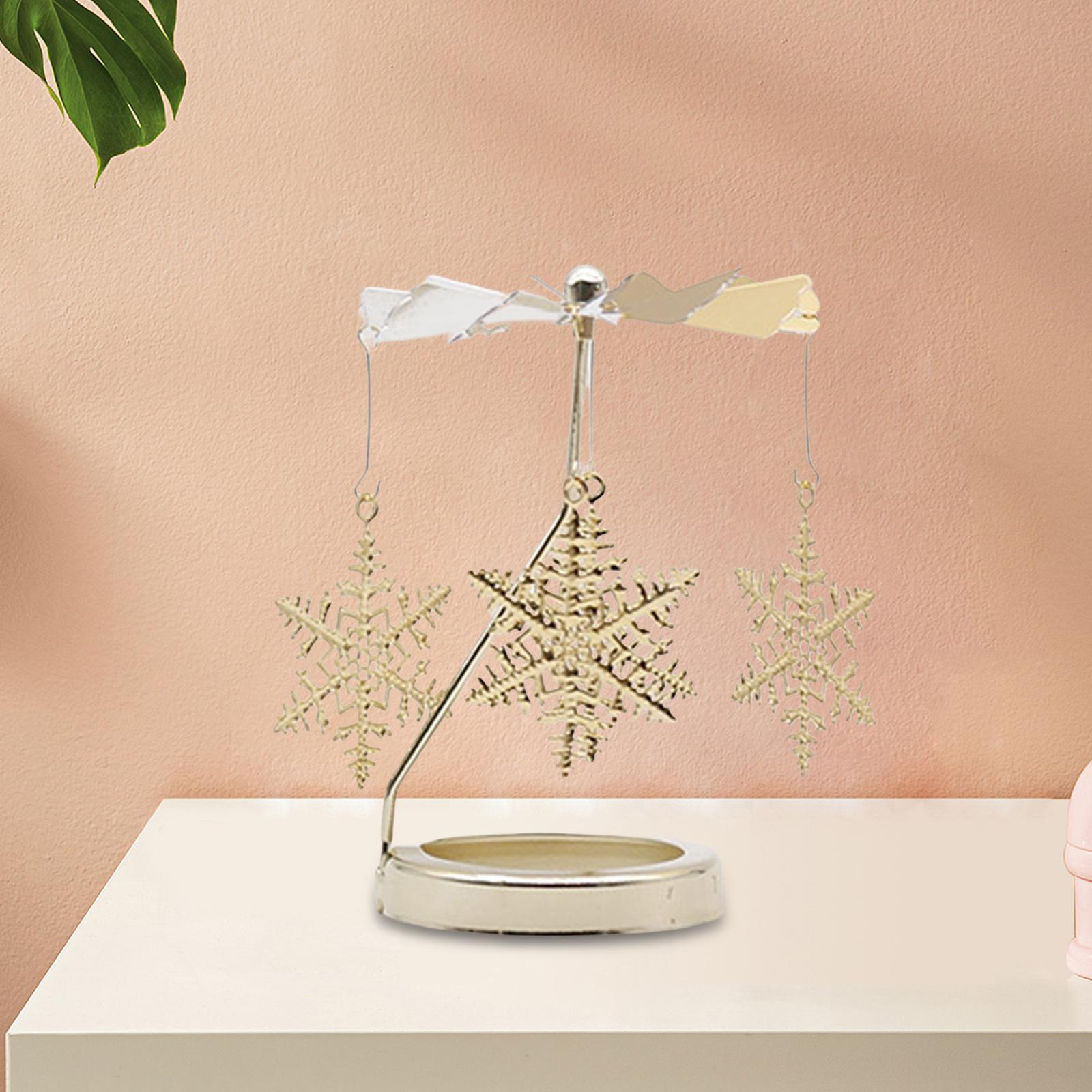 Spinning Tea Light Candle Holder Candle Ornament Rotating Candlestick 2x