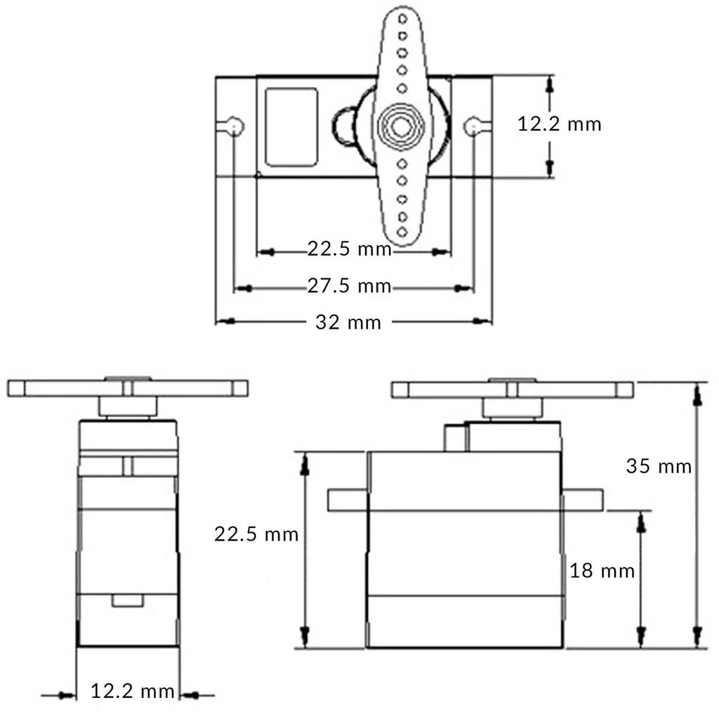 Servo MG90S (Bánh răng kim loại) 180 độ