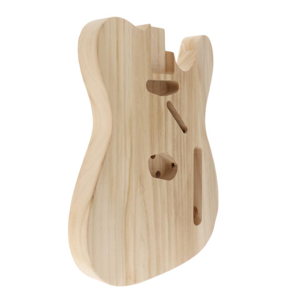Unfinished Electric Guitar Body Handcrafted Polished Guitar Barrel Maple Wood for TL-T02 Electric Guitar Replacement Part