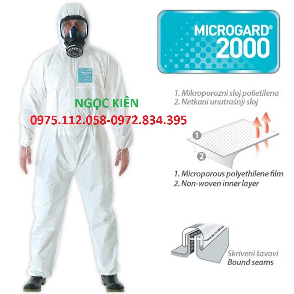 Quần áo chống hóa chất, phun sơn,phòng độc, Microgard 2000