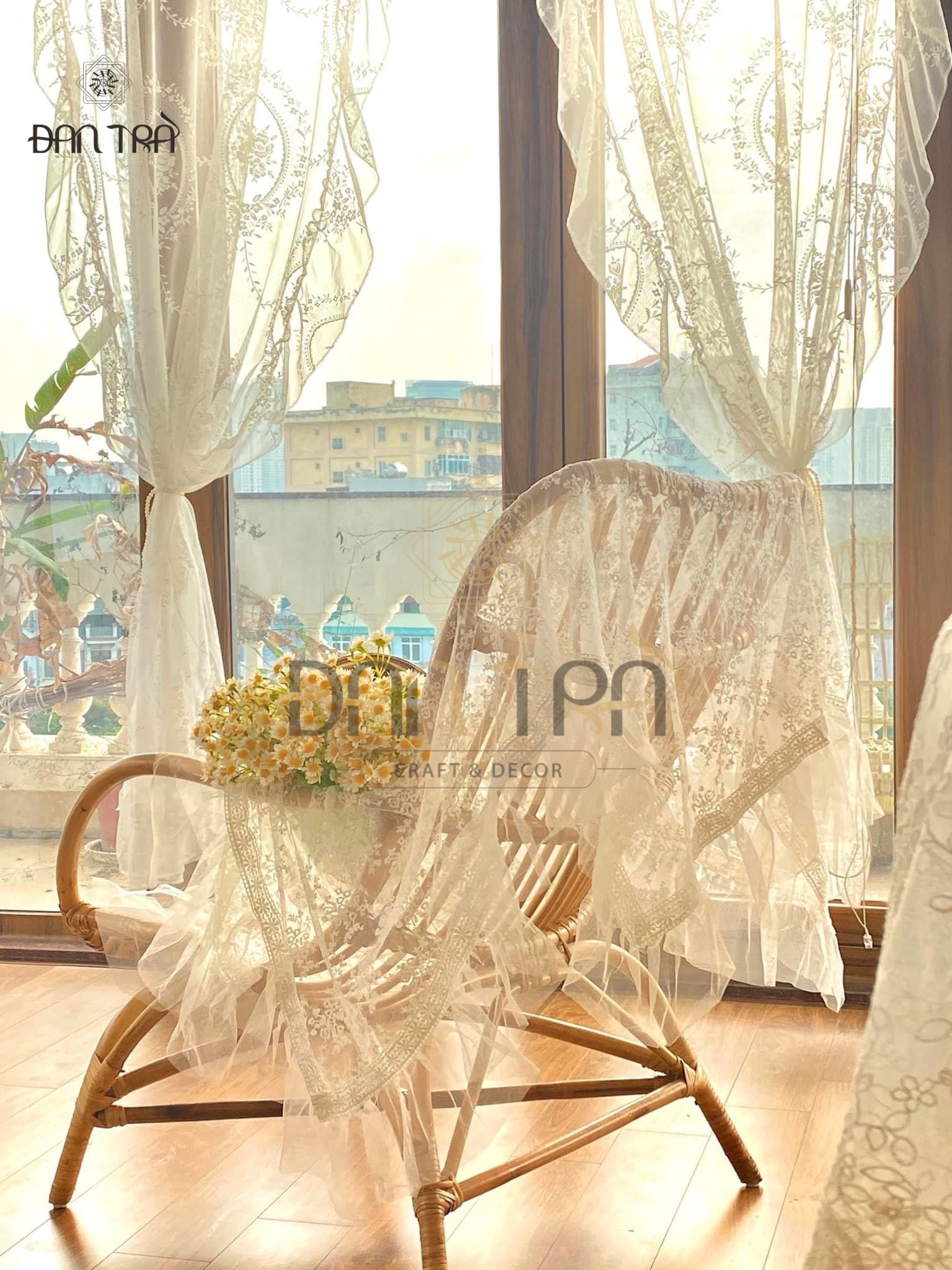 Ghế Mây Thư Giãn ĐAN TRÀ, Ghế Mây Tựa Lưng Cho Ban Công, Phòng Khách, Mây Tre ĐAN TRÀ