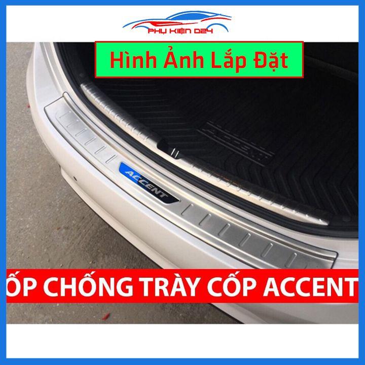 Ốp chống trầy cốp Accent 2021-2022 Inox chống va đập bảo vệ xe
