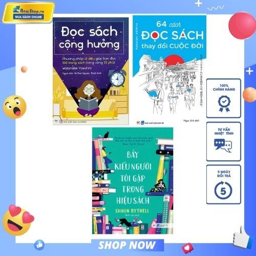 COMBO ĐỌC SÁCH CỘNG HƯỞNG + BẢY KIỂU NGƯỜI TÔI GẶP TRONG HIỆU SÁCH + 64 CÁCH ĐỌC SÁCH THAY ĐỔI CUỘC ĐỜI