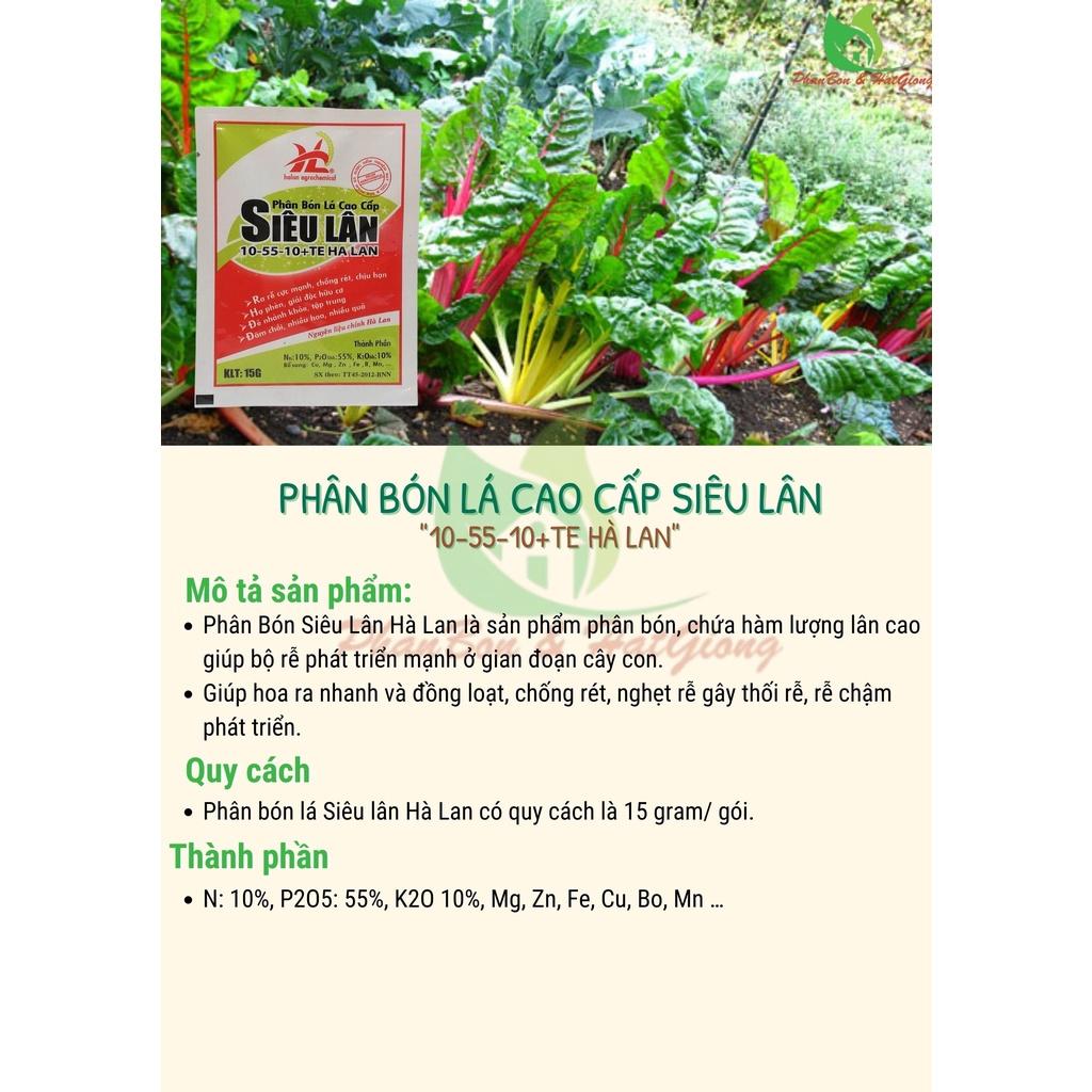 Phân Bón Siêu Lân Đỏ Hà Lan gói 15g - Shop Phân Bón và Hạt Giống