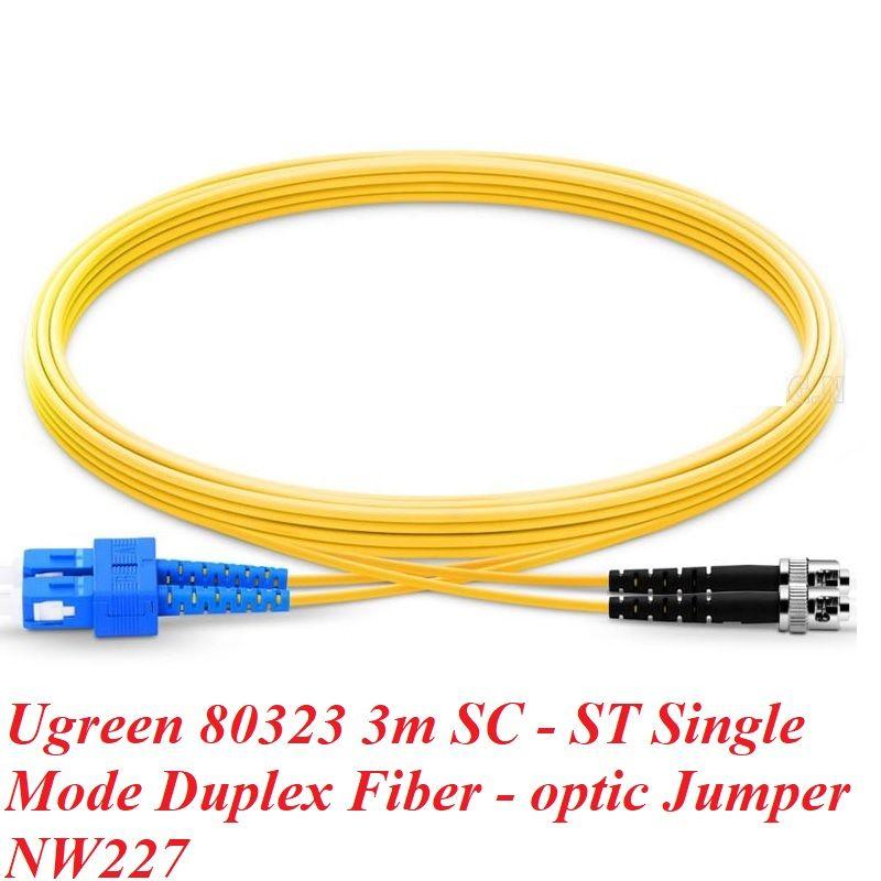 Ugreen UG80323NW227TK 3M SC-ST Màu vàng Cáp nhảy quang Single mode Duplex Fiber - HÀNG CHÍNH HÃNG