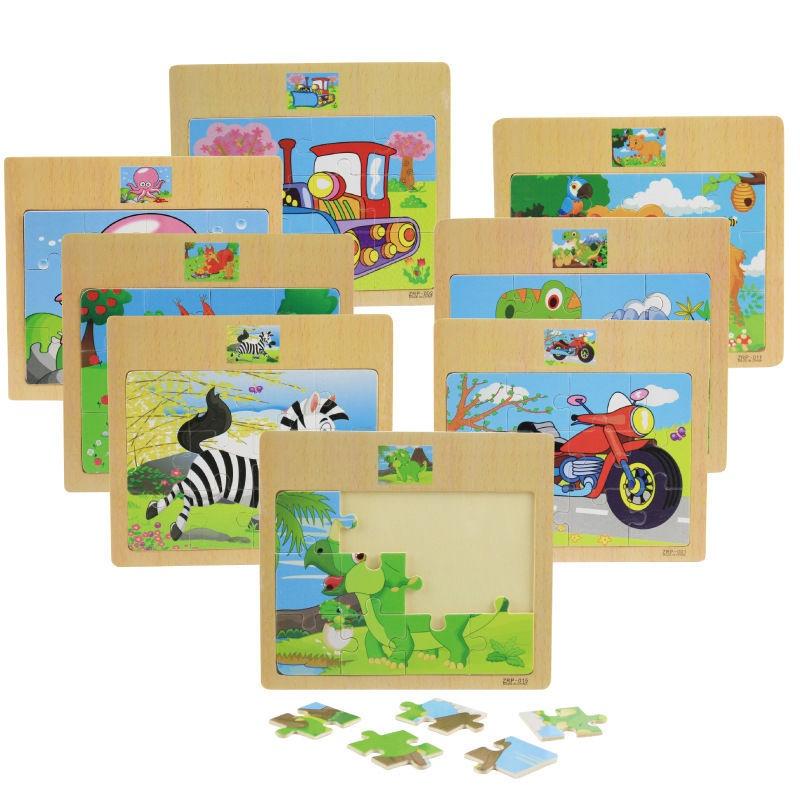 Đồ chơi tranh xếp hình gỗ 12 miếng puzzle cho bé - Đồ chơi giáo dục cho bé