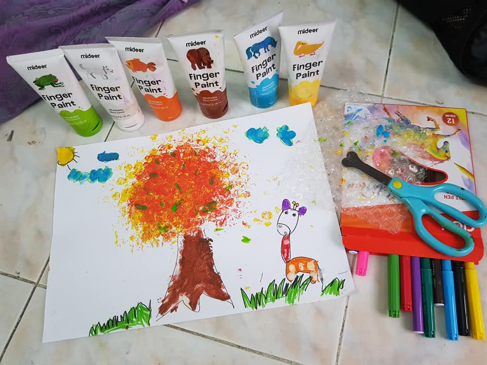 Màu vẽ bằng tay Finger Paint chính hãng Mideer MD4110