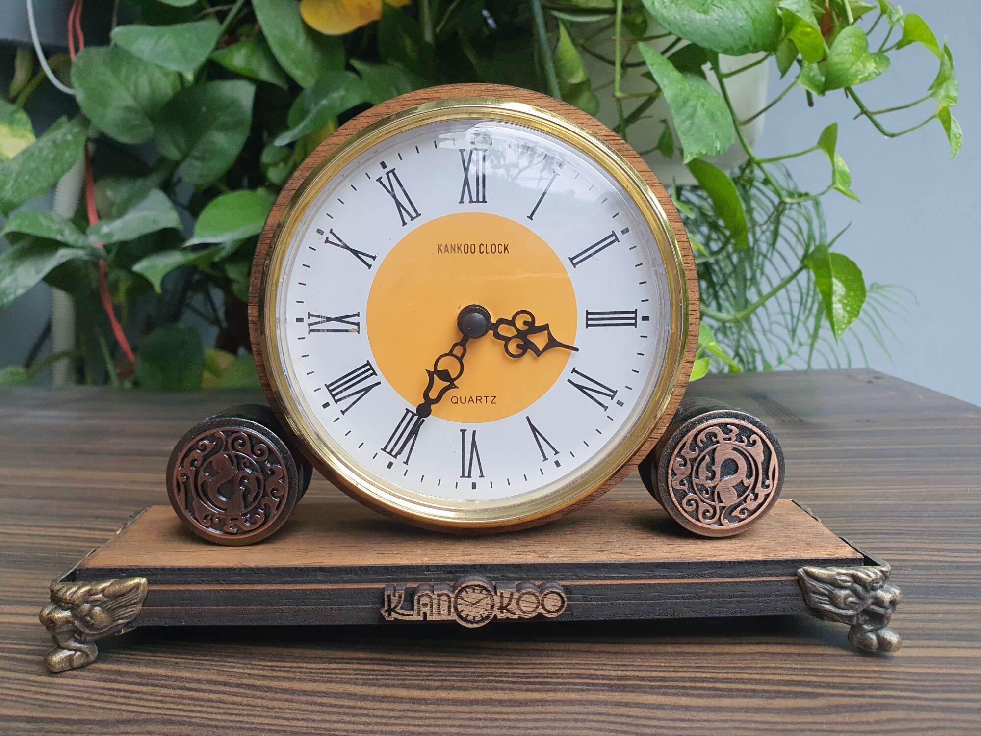 Đồng hồ để bàn gỗ Kankoo phong cách cổ điển, hoài cổ có phát nhạc chuông điểm giờ BẢO HÀNH 24 tháng