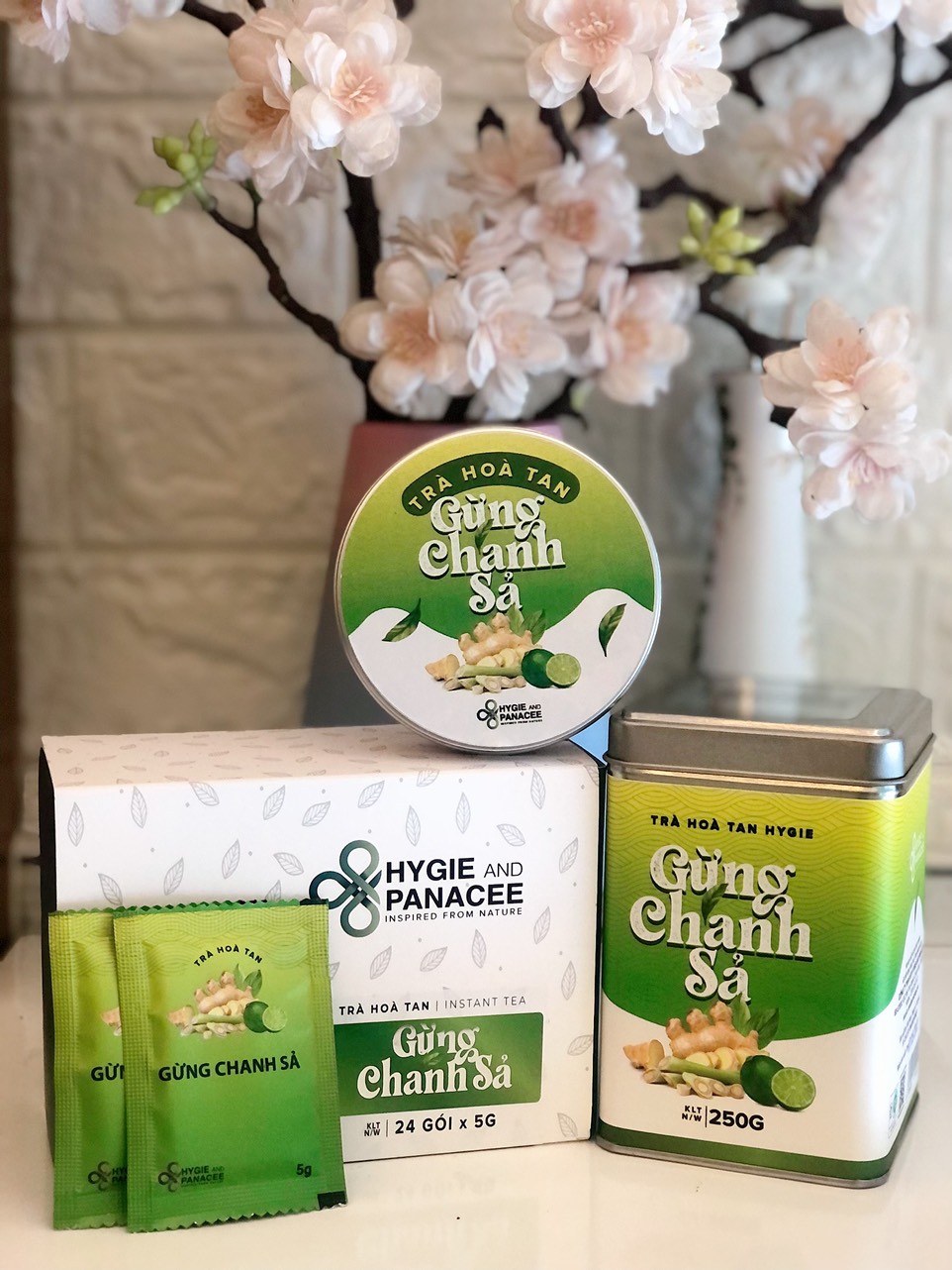 Trà Gừng Chanh Sả Hygie 250g tăng sức đề kháng, detox cơ thể