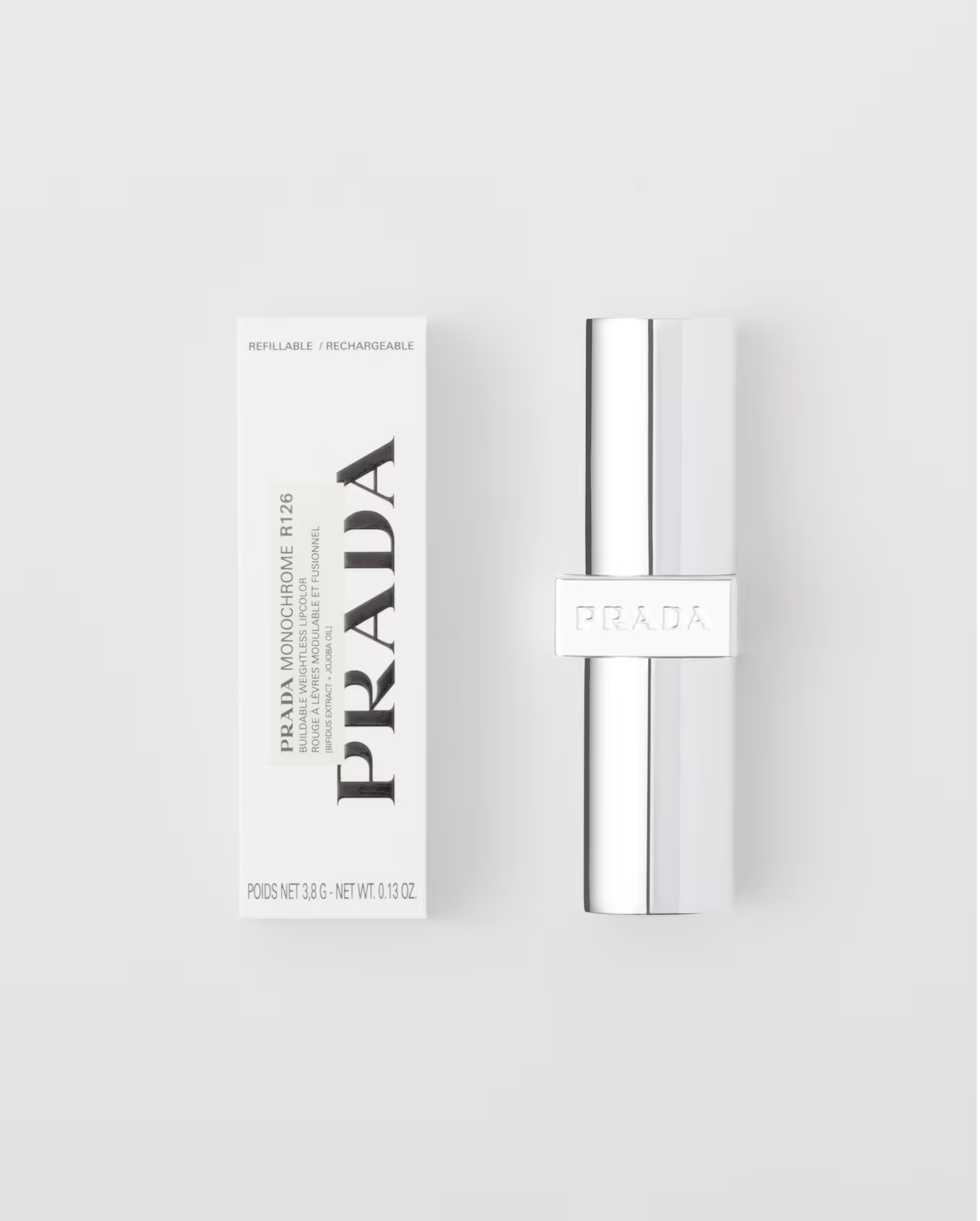 Son màu Prada Monochrome Buildable Weightless Lipcolor R126_SCARLATTO 3.8gr