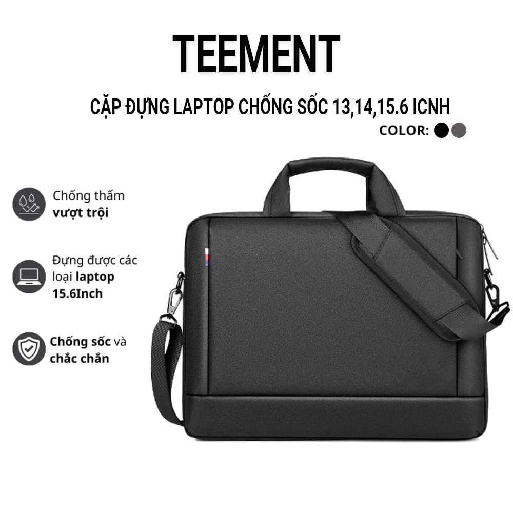 Cặp Đựng Chống Sốc Cao Cấp Teement, Chống Nước, Chống Xước, Dành Cho Laptop 13,14,15.6icnh - Hàng Chính Hãng