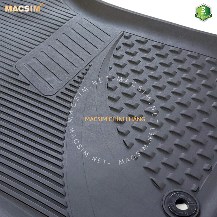 Thảm lót sàn ô tô nhựa TPE Silicon Hyundai Elantra 2023+ Black Nhãn hiệu Macsim