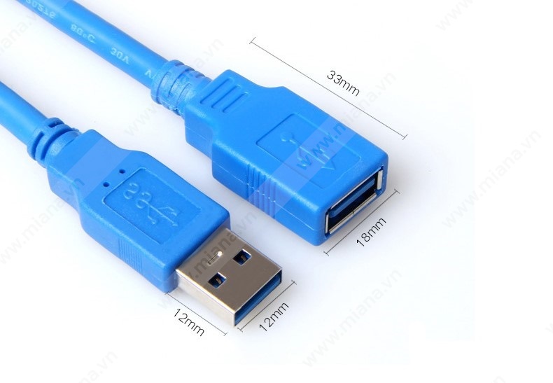 Cáp nối dài USB 3.0 1m SaiKang chính hãng