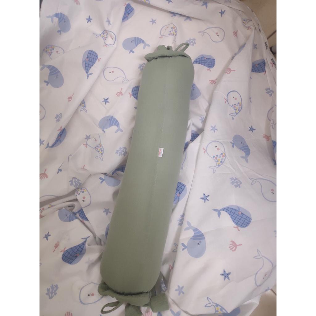 Gối ôm cho bé Runa Kids chất vải xô Muslin cao cấp thấm hút tốt thoáng khí kích thước 20x60cm