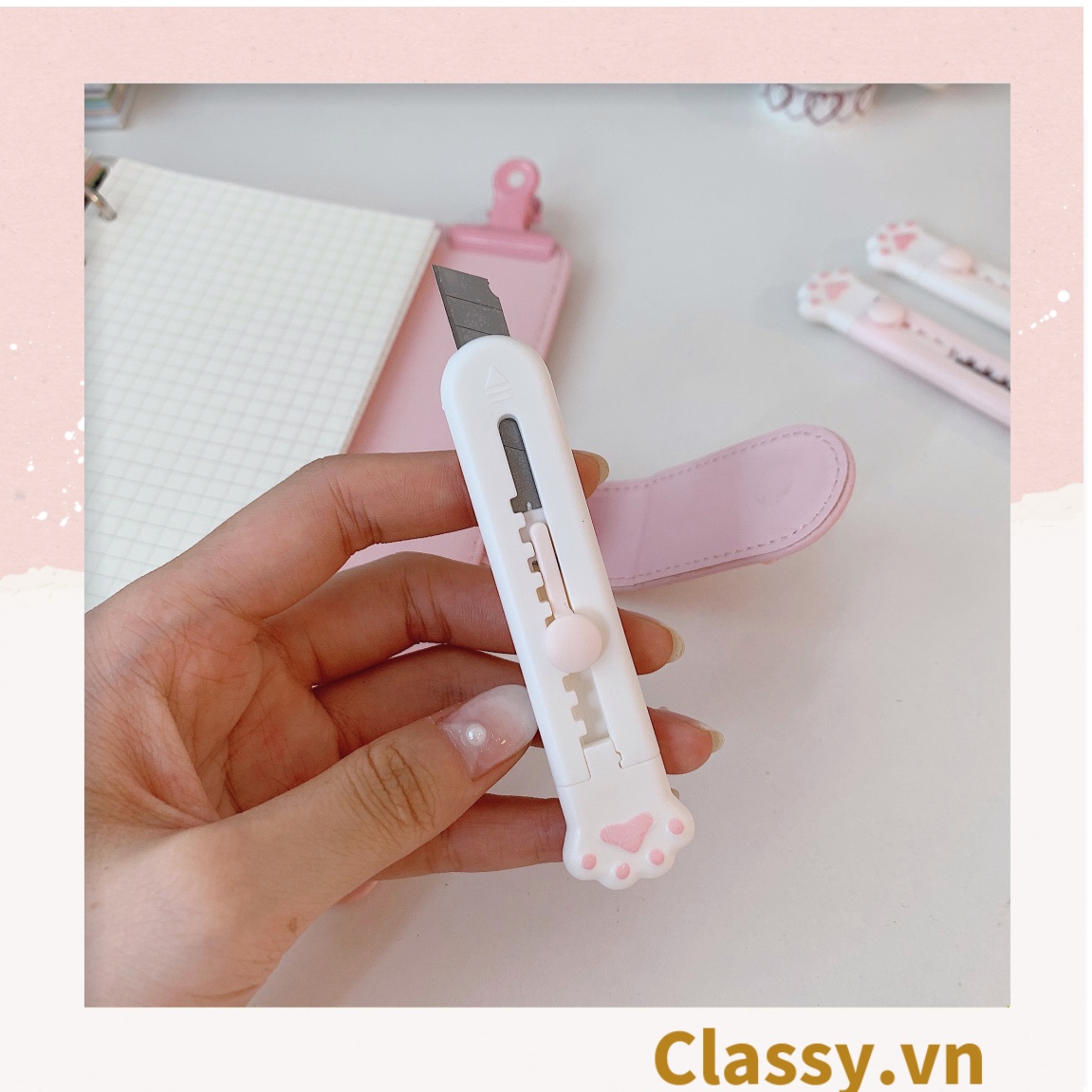 Dao Dọc Giấy Chân Mèo Classy Dễ Thương PK642