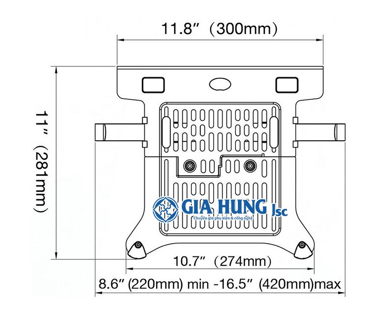 Giá Đỡ , Kẹp Laptop NB FP-2(10-17 ) - Lưu Ý : Sản phẩm lẻ chưa bao gồm tay đỡ