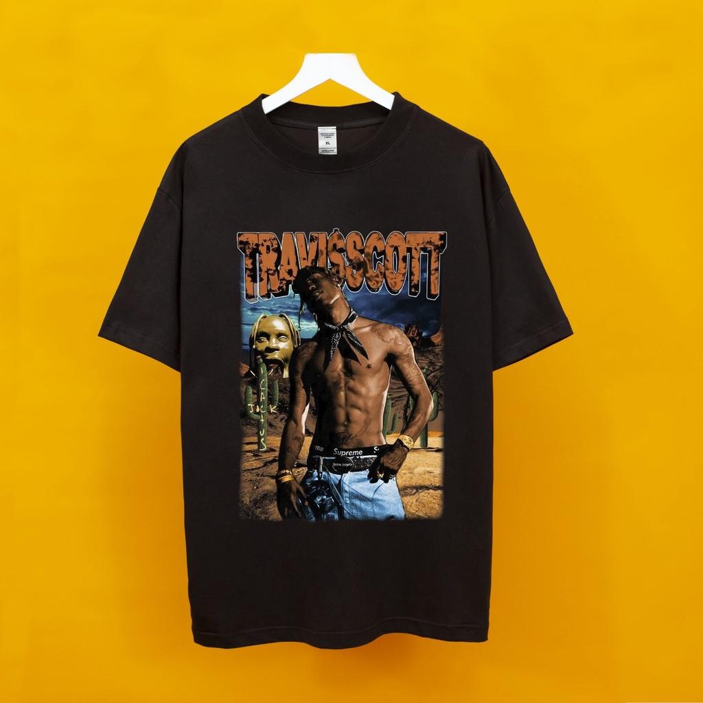 Áo Thun Nam Nữ Unisex Natee TRAVIS SCOTT- Áo Thun Cotton Ngắn Tay Mềm Mịn, Thoáng Mát, Không Nhăn, Không Xù