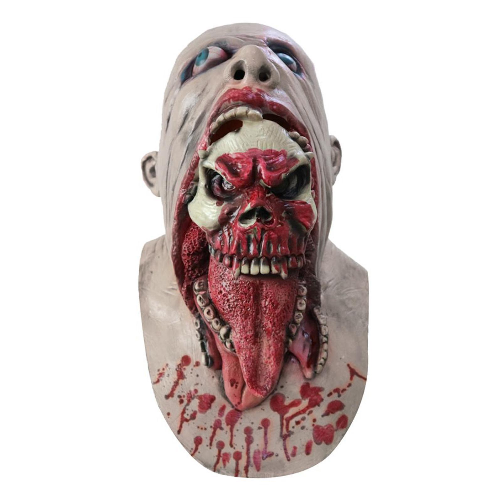 Scary Latex Rubber Full Head Halloween Fancy Dress Costume Hat Decors