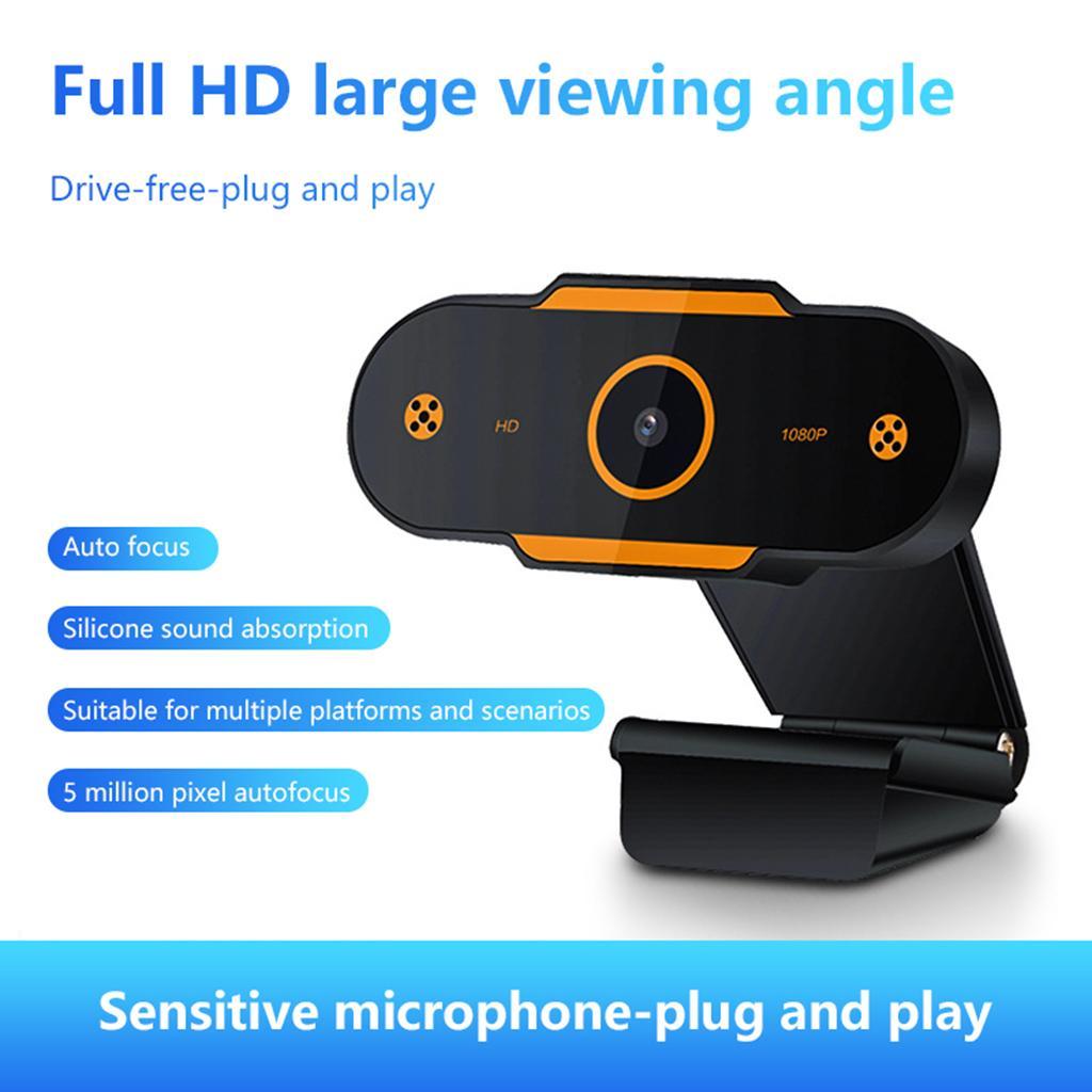 5x Webcam with Microphone, Web Cam USB Camera, Computer HD Streaming Webcam for PC Desktop & Laptop W/Mic, Wide Angle Lens