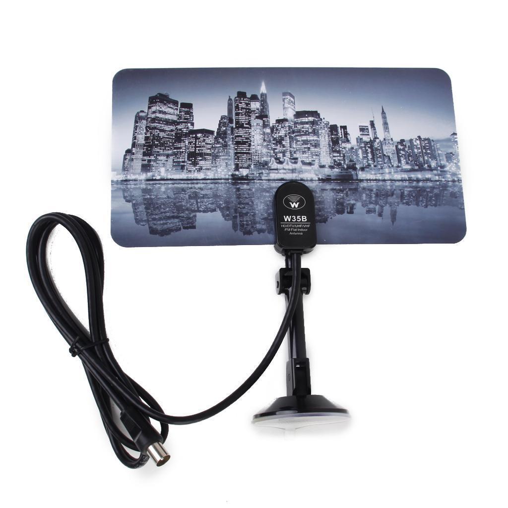Digital TV Antenna 35dBi TV DTV HD Signal Flat Indoor Antenna 360 ° - City