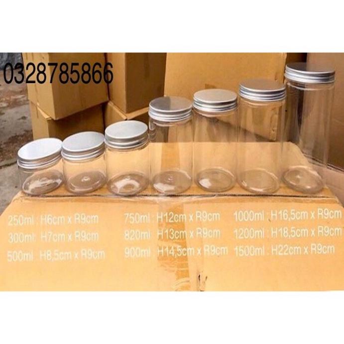 LỌ NHỰA NẮP NHÔM (500ml,820ml,1000ml) - Hàng nhập khẩu