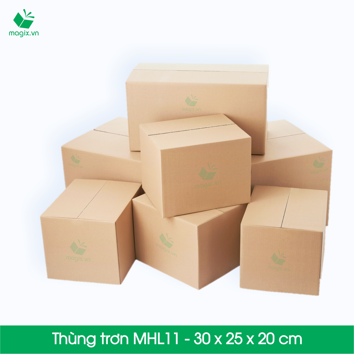 MHL11 - 30 x 25 x 20 cm - 20 Thùng hộp carton trơn