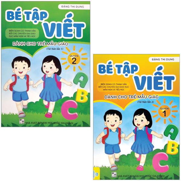 Combo Sách Bé Tập Viết - Quyển 1+2 - Dành Cho Trẻ Mẫu Giáo (Bộ 2 Tập)