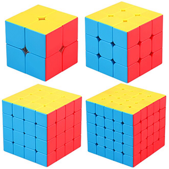 Bộ 4 sản phẩm rubik : 2x2, 3x3, 4x4, 5x5