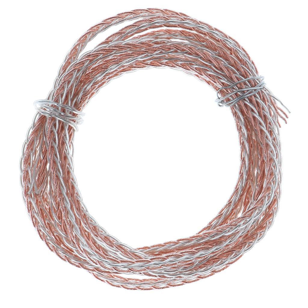 2 Pieces 7N Copper OCC Upgrade Cable woven wire for Earphone