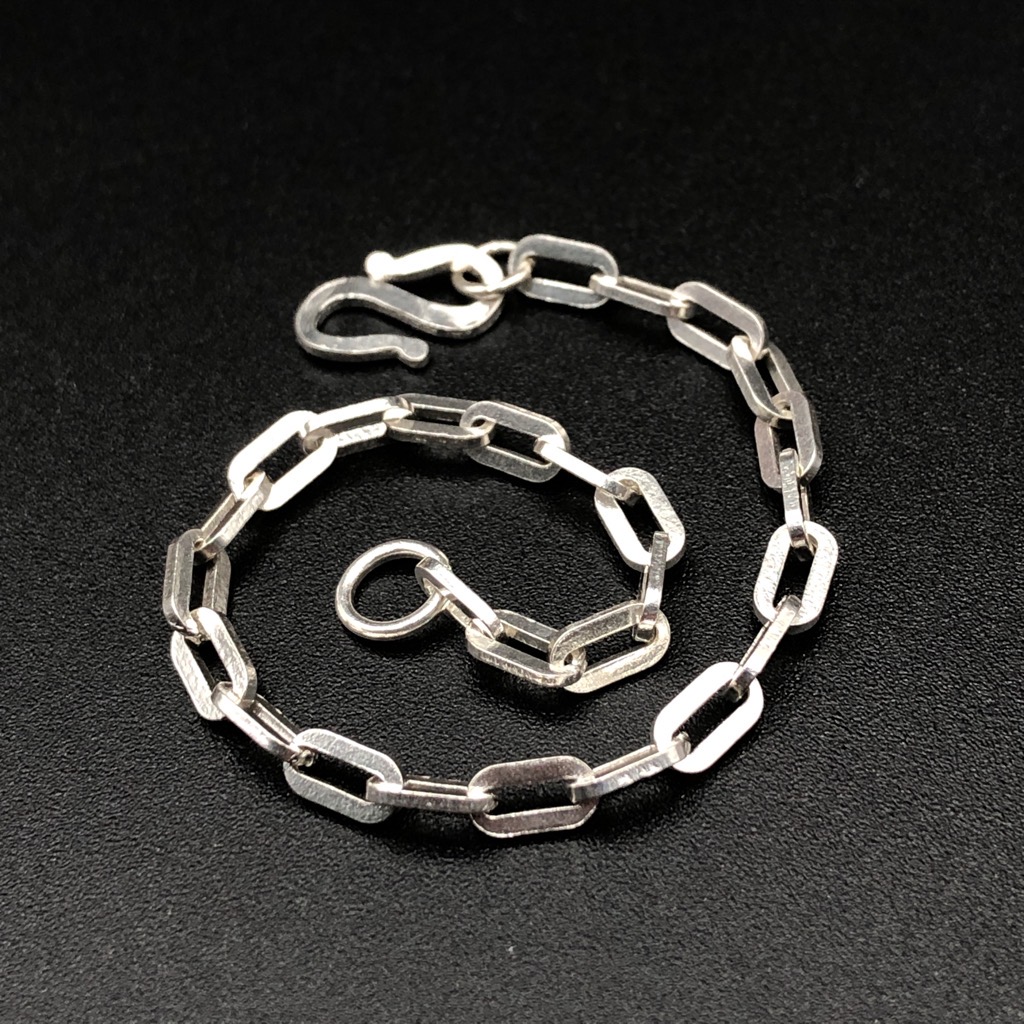 Lắc Tay Bé Yêu Bạc Ta Kiểu Móc Xích Đơn Giản Bạc Hiểu Minh LTE022A