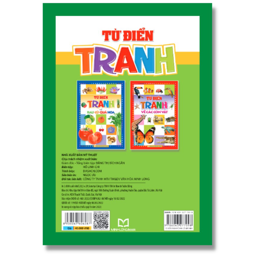 Từ Điển Tranh Về Rau - Củ - Quả - Hoa (Bìa Mềm)