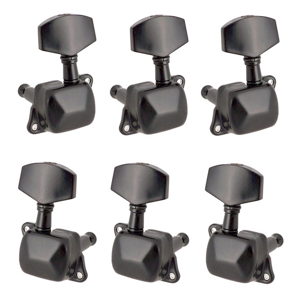 Sunnimix Đen 3L3R Semiclosed Đàn Guitar Chỉnh Chốt Phím Chỉnh Âm Cho Đàn Acoustic Guitar Điện Phần