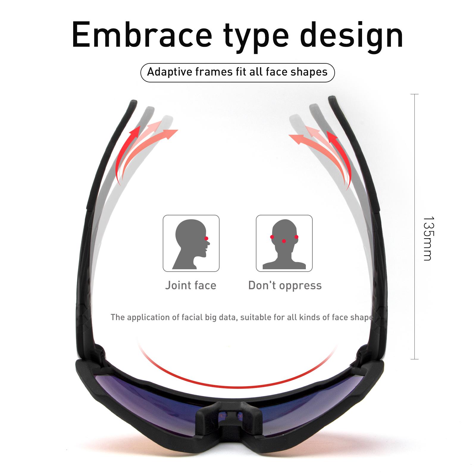 SCVCN Kính Mát Đi Xe Đạp Nam Nữ UV400 Kính Câu Cá Phân Cực Thể Thao Ngoài Trời Kính Xe Đạp MTB TR-90 Kính Mắt Xe Đạp Color: 11 Lenses Color: 1 lens